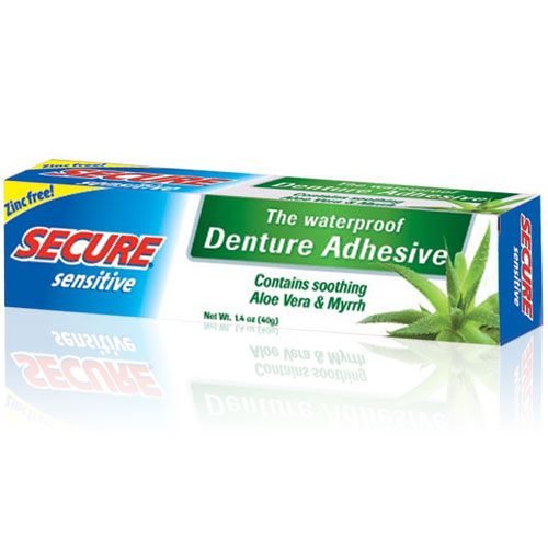Secure Sensitive Denture Adhesive Cream, 1.4 oz, Bioforce USA