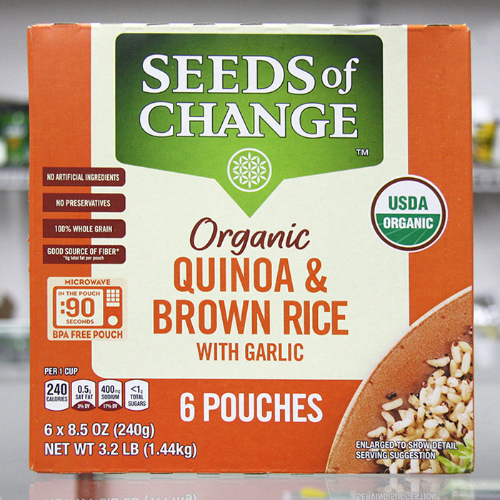 Seeds of Change Organic Quinoa & Brown Rice with Garlic, 8.5 oz x 6 Pouches