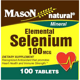 Selenium 100 mcg, 100 Tablets, Mason Natural