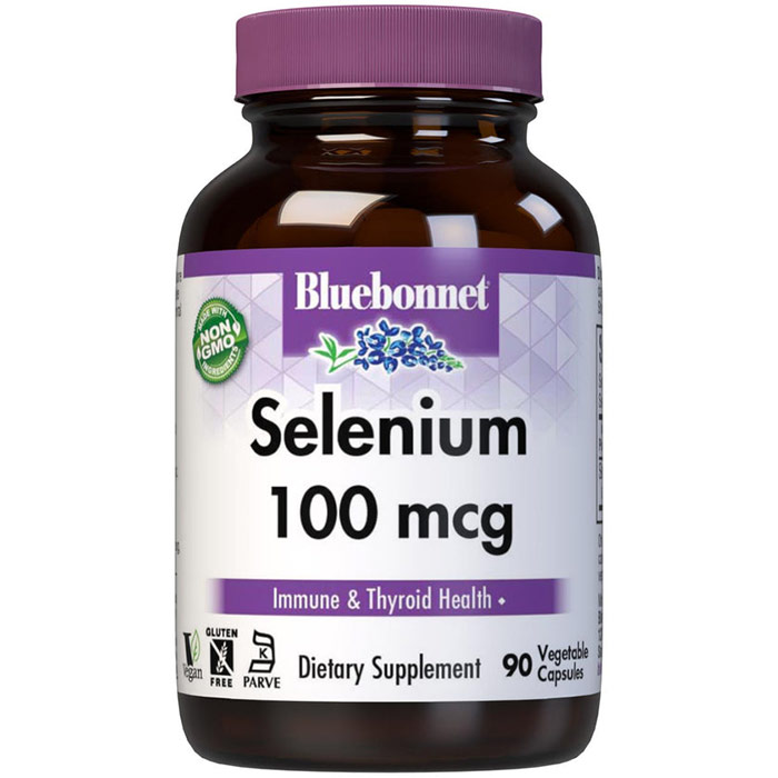 Selenium 100 mcg, 90 Vcaps, Bluebonnet Nutrition