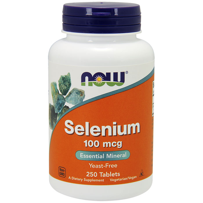 Selenium 100mcg Yeast Free Vegetarian 250 Tabs, NOW Foods