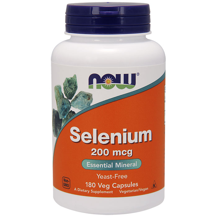 Selenium 200mcg Yeast Free 180 Caps, NOW Foods