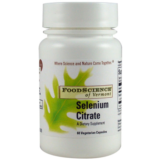 Selenium Citrate 60 vegitabs, FoodScience Of Vermont