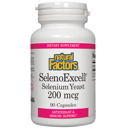 Seleno Excell 200mcg, Selenium Yeast, 90 Capsules, Natural Factors