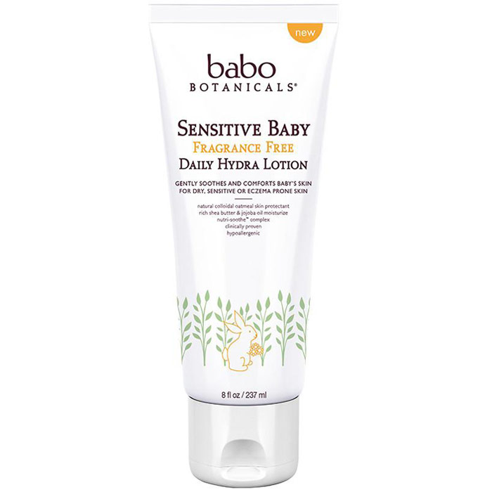 Sensitive Baby Fragrance Free Daily Hydra Lotion, 8 oz, Babo Botanicals