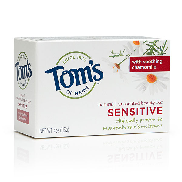 Tom's of Maine Sensitive Natural Beauty Bar Soap, 4 oz, Tom's of Maine