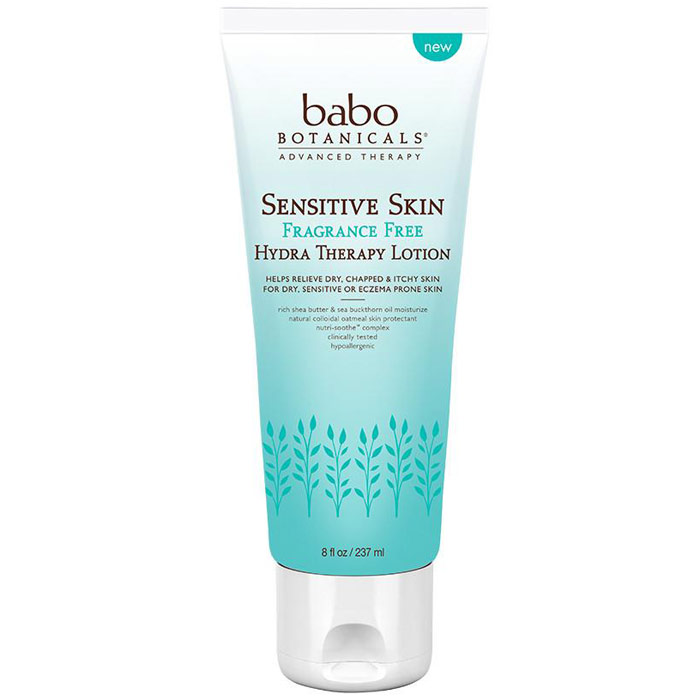 Sensitive Skin Fragrance Free Hydra Therapy Lotion, 8 oz, Babo Botanicals