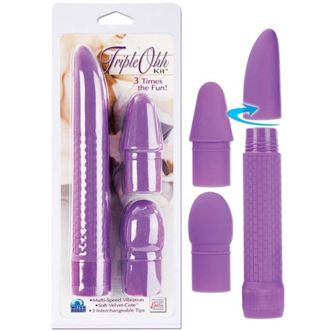 Triple Ohh Vibrator Kit - Purple, California Exotic Novelties