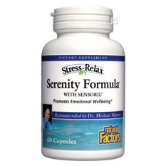 Serenity Formula with Sensoril Ashwagandha 60 Capsules, Natural Factors