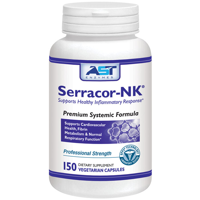 Serracor-NK, Systemic Enzyme Formula, 150 Vegetarian Capsules, AST Enzymes