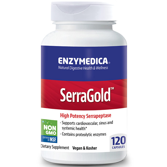 SerraGold, Value Size, 120 Capsules, Enzymedica
