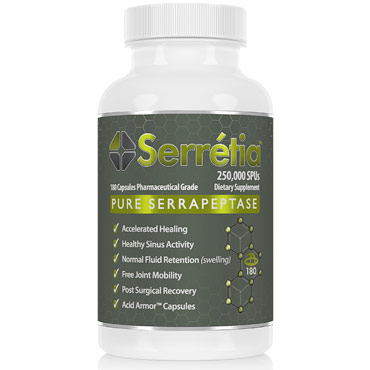 Serretia 250,000 SPUs, Pure Serrapeptase, 30 Capsules, Arthur Andrew Medical