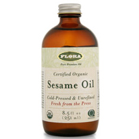 Sesame Oil, Certified Organic, 8.5 oz, Flora Health