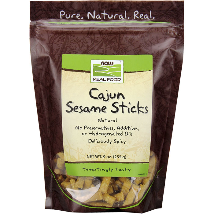 Cajun Sesame Sticks, Deliciously Spicy Snack, 9 oz, NOW Foods