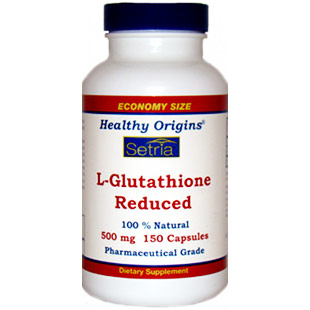 Setria, L-Glutathione Reduced, 500 mg, 150 Capsules, Healthy Origins