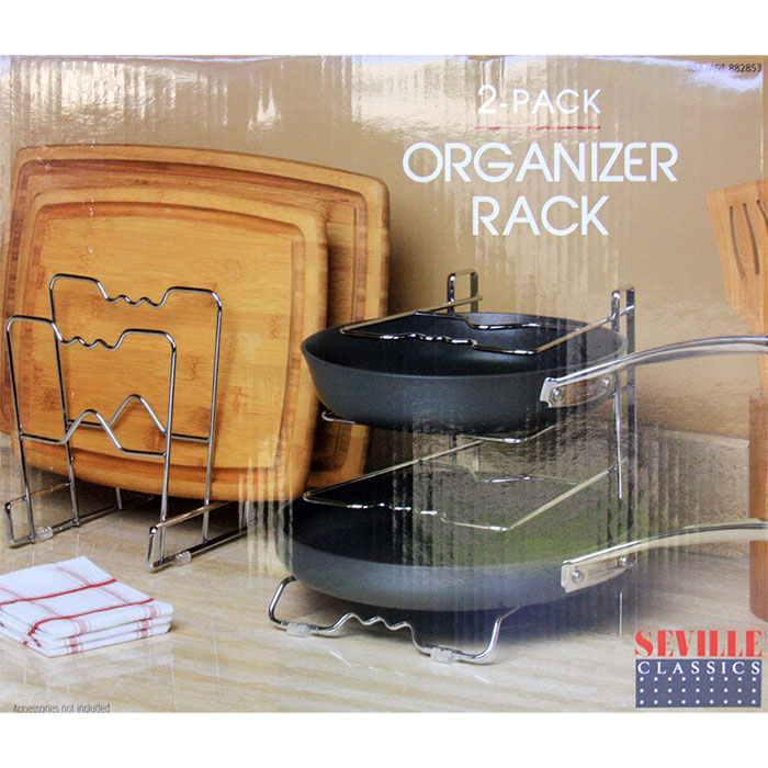 Seville Classics Pan Organizer Rack, 2 Pack