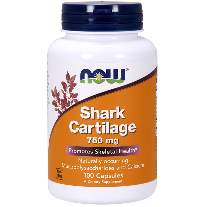 Shark Cartilage 750mg Freeze Dried 100 Caps, NOW Foods