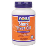 Shark Liver Oil 10,000 IU 400mg 120 Gels, NOW Foods