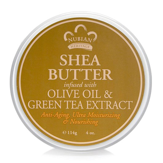 Shea Butter, Infused with Olive Oil & Green Tea Extract, 4 oz, Nubian Heritage