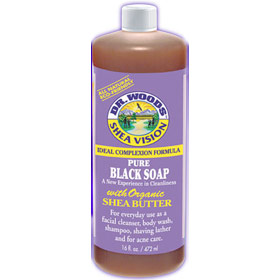 Shea Vision, Pure Black Soap with Organic Shea Butter, 16 oz, Dr. Woods
