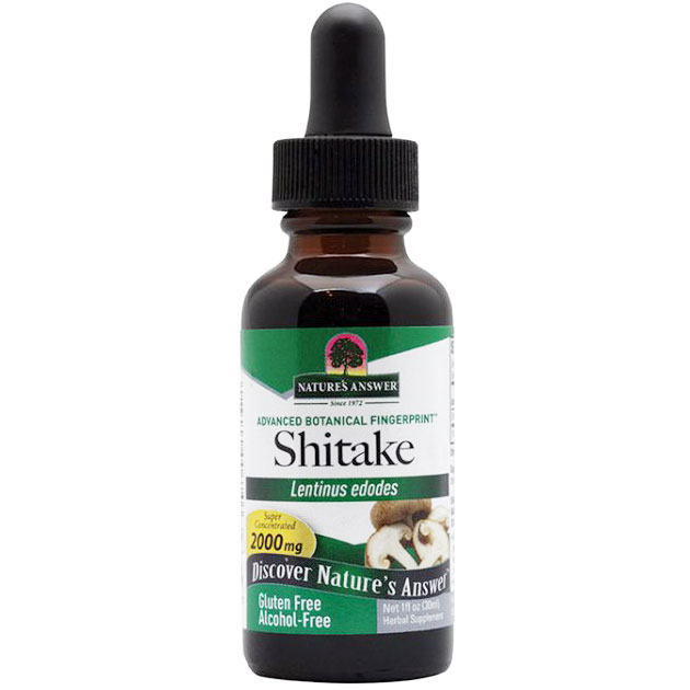 Shiitake Extract Liquid Alcohol-Free, 1 oz, Natures Answer