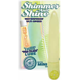 Shimmer & Shine Vibe - Coconut w/Pina Colada Lube, Doc Johnson