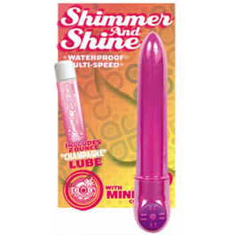 Shimmer & Shine Vibe - Pink w/Champagne Lube, Doc Johnson