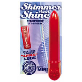 Shimmer & Shine Vibe - Red w/Apple Lube, Doc Johnson
