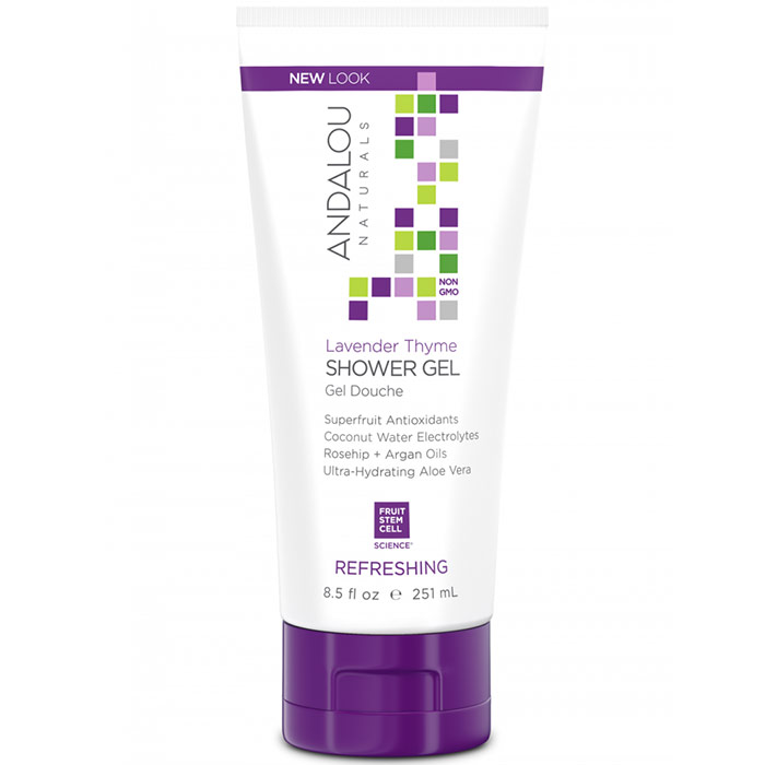 Andalou Naturals Shower Gel, Lavender Thyme, 11 oz, Andalou Naturals