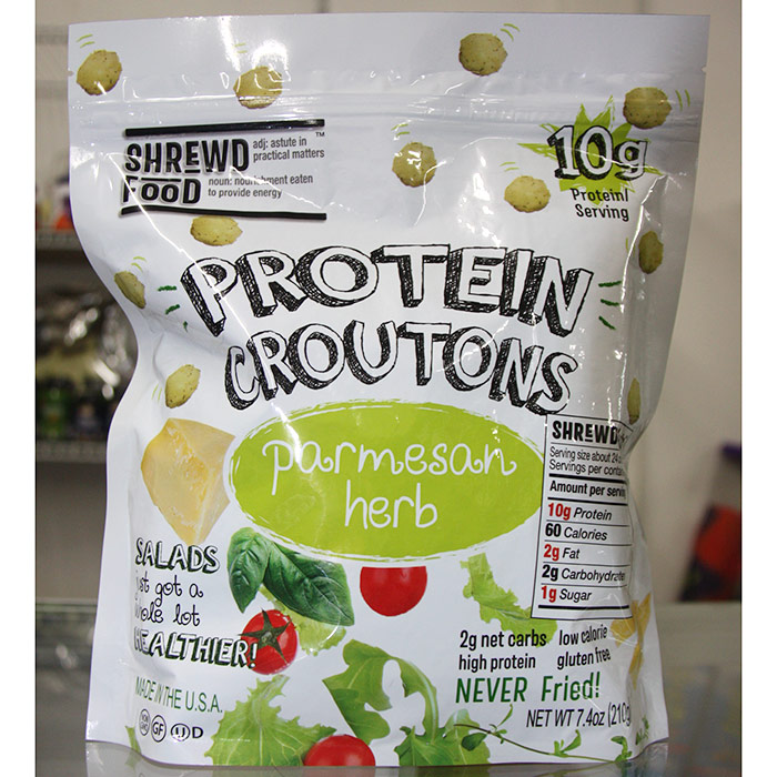 Shrewd Food Parmesan Herb Protein Croutons, 7.4 oz (210 g)