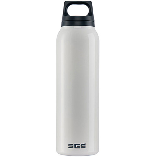 SIGG Thermo Classic Water Bottle with Tea Filter - White, 0.5 Liter
