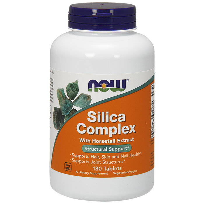 Silica Complex 500mg Vegetarian 180 Tabs, NOW Foods