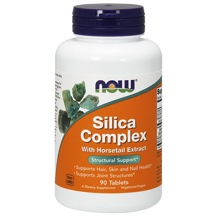 Silica Complex 500mg Vegetarian 90 Tabs, NOW Foods