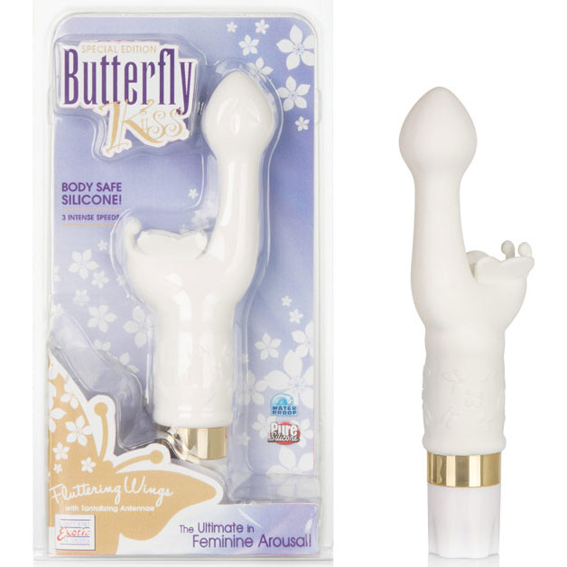 Special Edition Butterly Kiss, G-Spot Vibe with Clitoral Stimulator, California Exotic Novelties