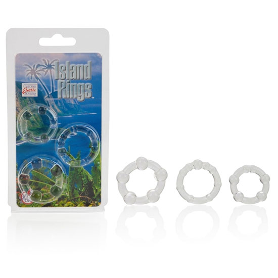 Island Rings - Clear, 3 Sizes of All Purpose Rings, California Exotic Novelties