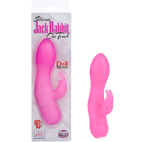 Silicone Jack Rabbit One Touch Vibe, Pink, California Exotic Novelties