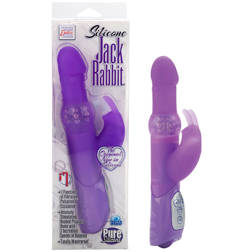 Silicone Jack Rabbit Vibrator, Purple, California Exotic Novelties