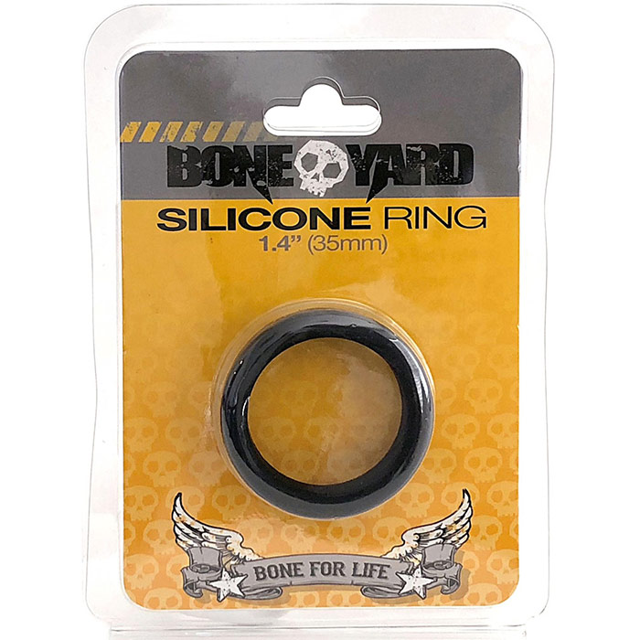 Silicone Cock Ring 35 mm - Black, Boneyard