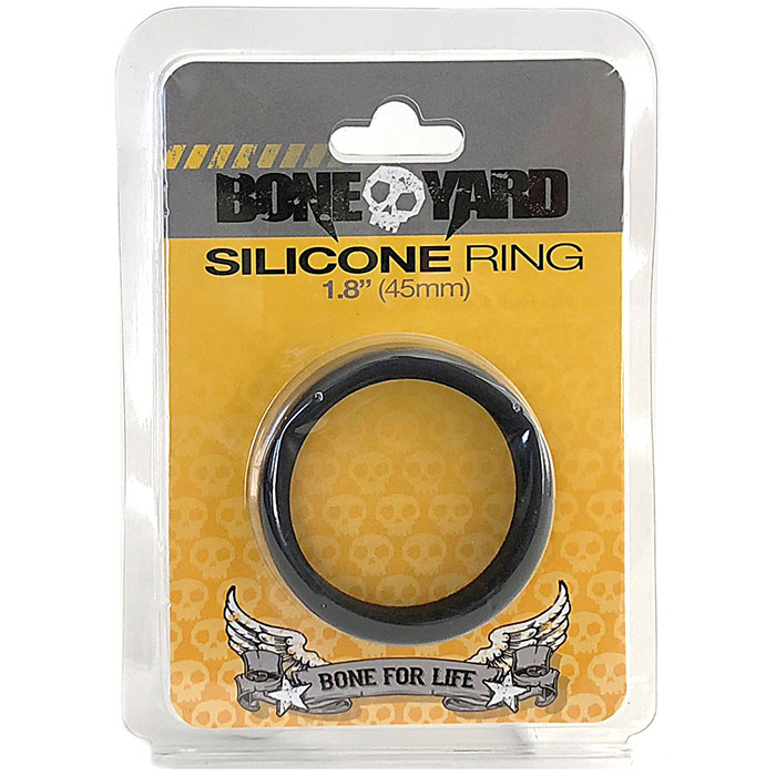 Silicone Cock Ring 45 mm - Black, Boneyard