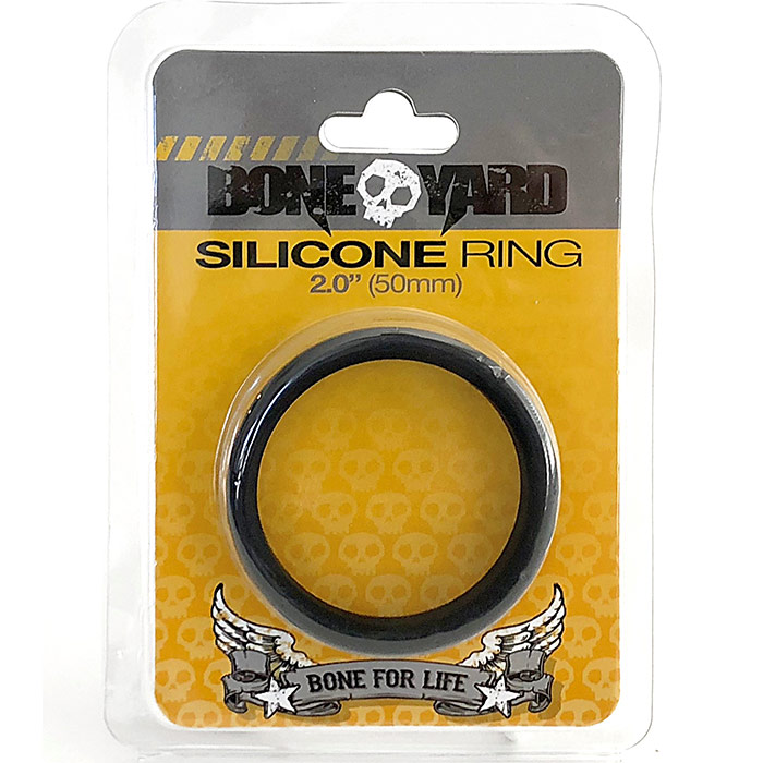 Silicone Cock Ring 50 mm - Black, Boneyard