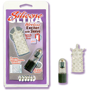 California Exotic Novelties Silicone Ultra Wireless Exciter with Sleeve, California Exotic Novelties
