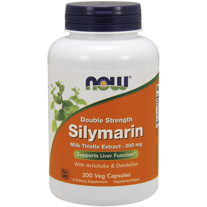 Silymarin 2X Milk Thistle Extract 300 mg, Value Size, 200 Vegetarian Capsules, NOW Foods