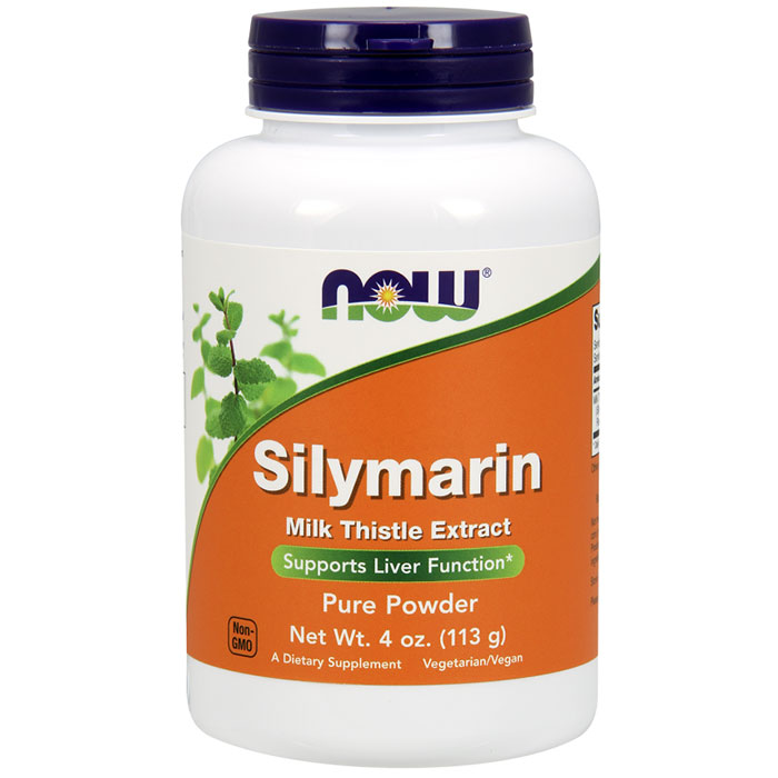 Silymarin Milk Thistle Extract Pure Powder, 4 oz, NOW Foods