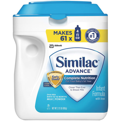 Similac Advance EarlyShield Infant Formula Milk Powder with Iron, 34 oz