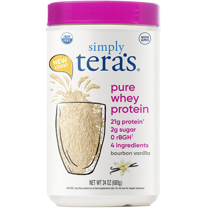 Simply Pure Whey Protein rBGH Free - Bourbon Vanilla, 24 oz, Teras Whey