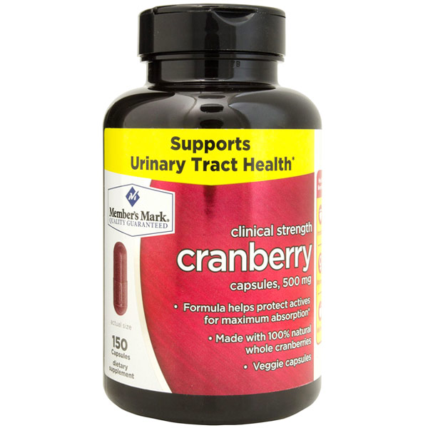 Clinical Strength Cranberry 500 mg, 150 Capsules, Members Mark