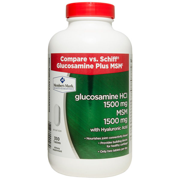 Glucosamine HCl 1500 mg & MSM 1500 mg, 350 Tablets, Members Mark