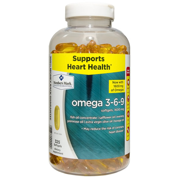 Omega 3-6-9, 325 Softgels, Members Mark