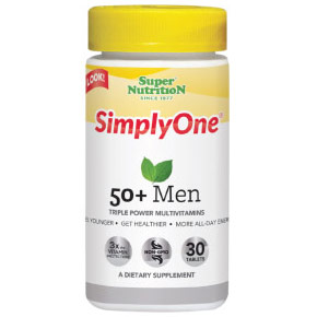 SimplyOne 50+ Men Multi-Vitamins, 30 Tablets, SuperNutrition