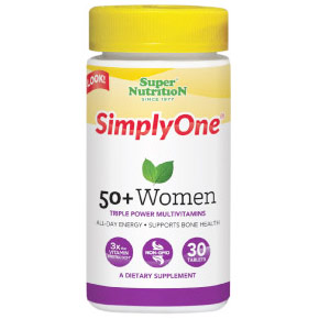 SimplyOne 50+ Women Multi-Vitamins, 30 Tablets, SuperNutrition